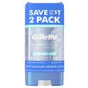 Gillette Antiperspirant Deodorant for Men, Clear Gel, Arctic Ice, Twin Pack, 3.8 oz