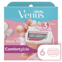 Gillette Venus Comfort Glide White Tea Women's Razor Blade Refills, 6 Count