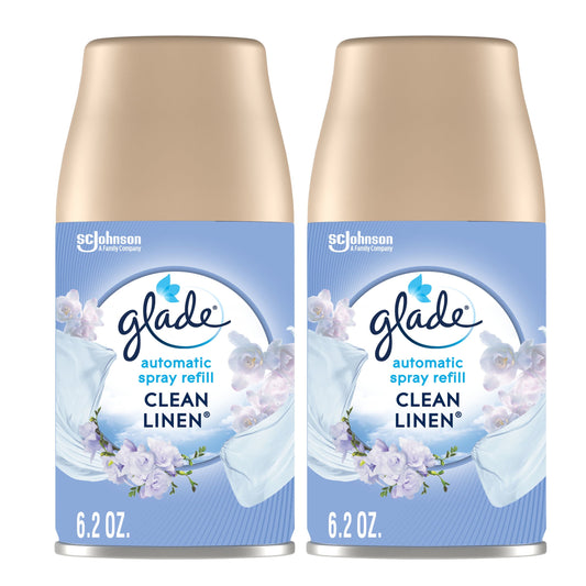 Glade Automatic Air Freshener Refill Spray Value Pack, Clean Linen, 2 Count