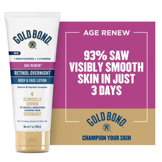 Gold Bond Age Renew Retinol Overnight Body & Face Lotion, 7 oz