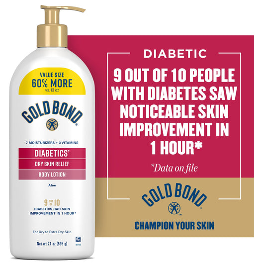 Gold Bond Diabetics' Dry Skin Relief Body Lotion with Aloe, 21 oz.
