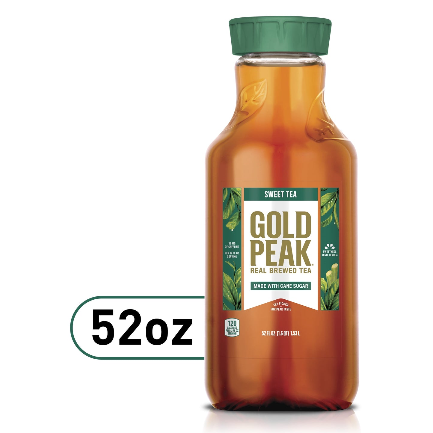 Gold Peak Real Brewed Tea Sweet Black Iced Tea Drink, 52 fl oz