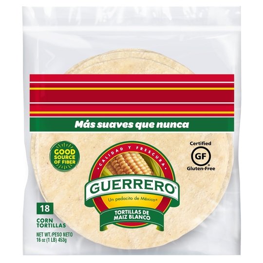 Guerrero White Corn Tortillas, 18 Count Bag