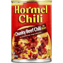 HORMEL Chili Chunky Beef No Beans, No Artificial Ingredients, 15 Oz