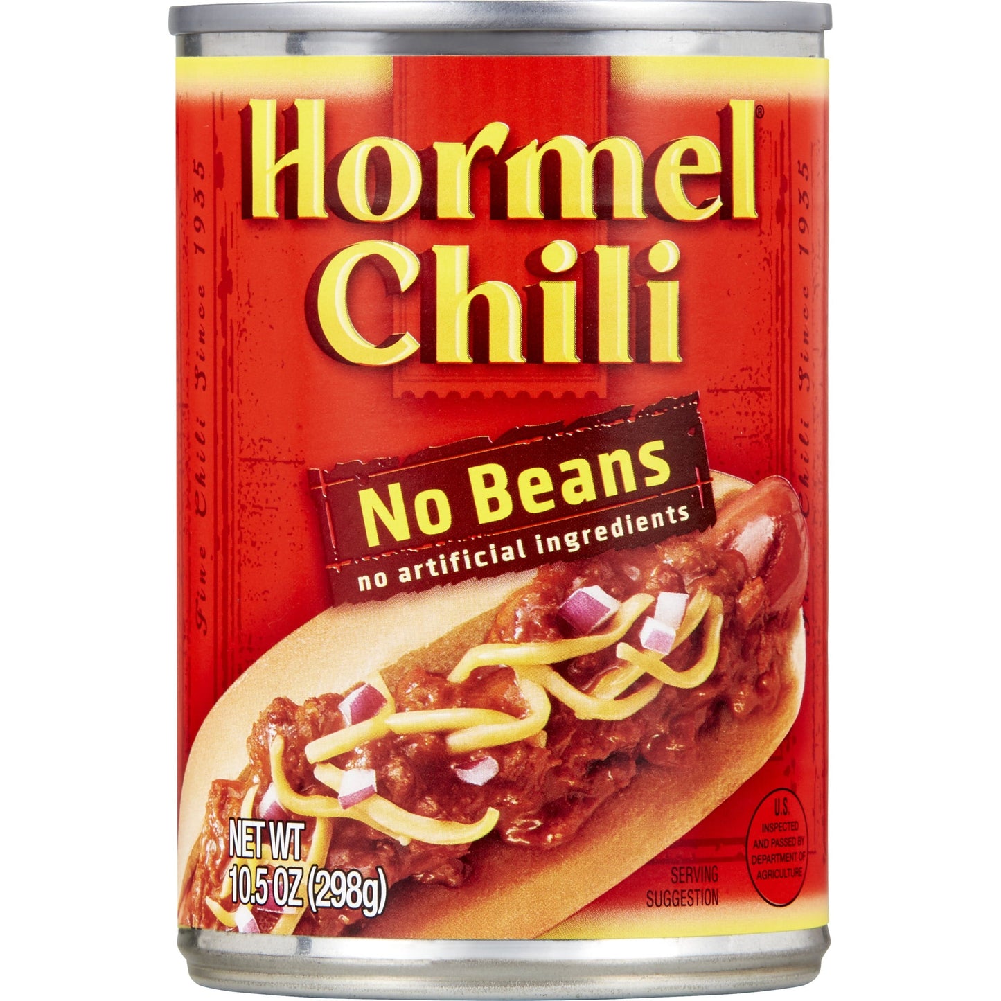 HORMEL Chili, No Beans, No Artificial Ingredients, 10.5 oz Aluminum Can