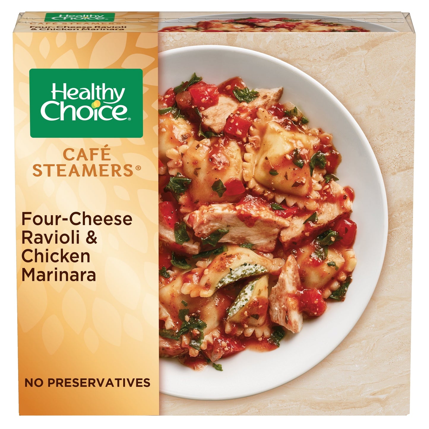 Healthy Choice Café Steamers Four Cheese Ravioli & Chicken Marinara Frozen Meal, 10 oz