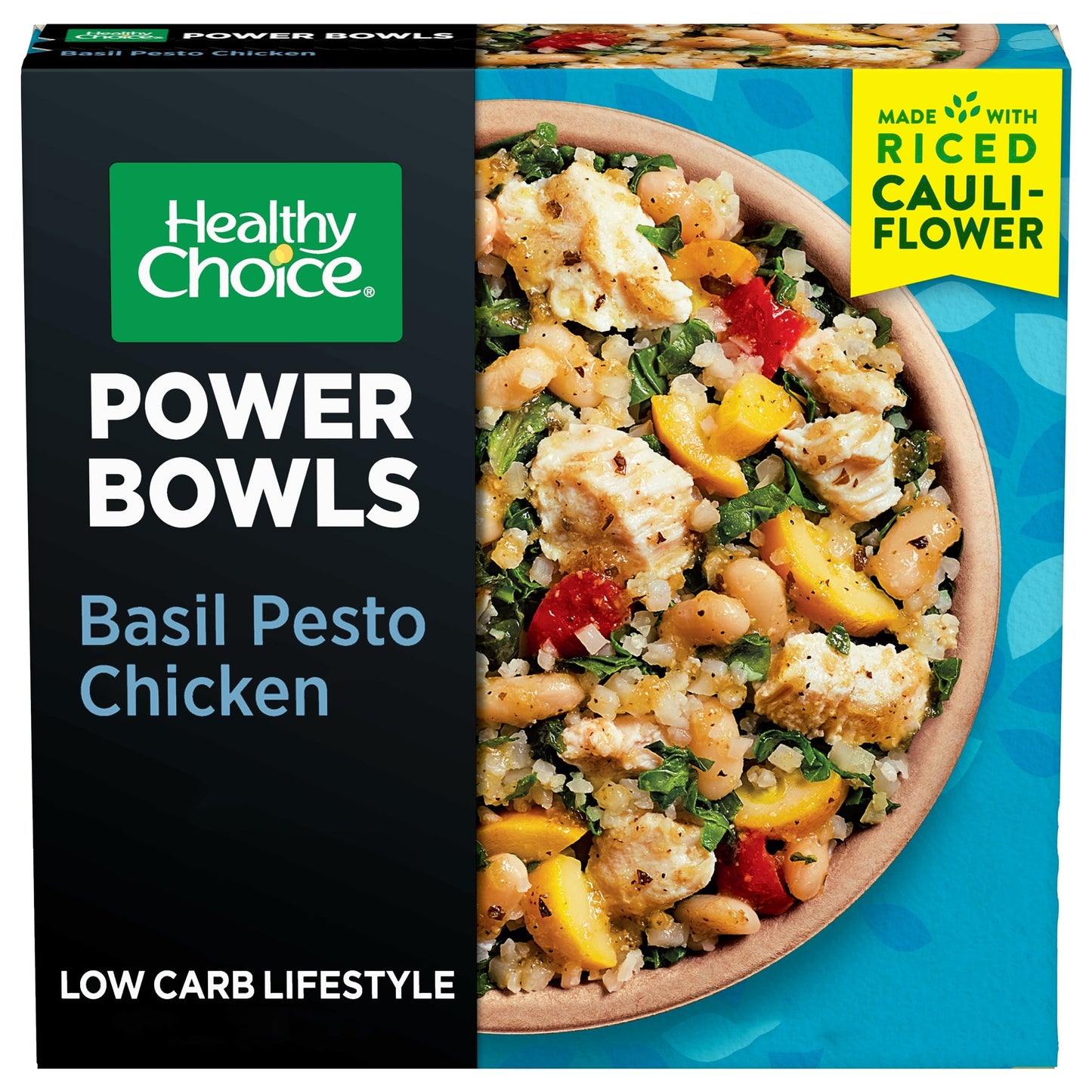 Healthy Choice Power Bowls Basil Pesto Chicken with Riced Cauliflower, 9.25 oz (Frozen)