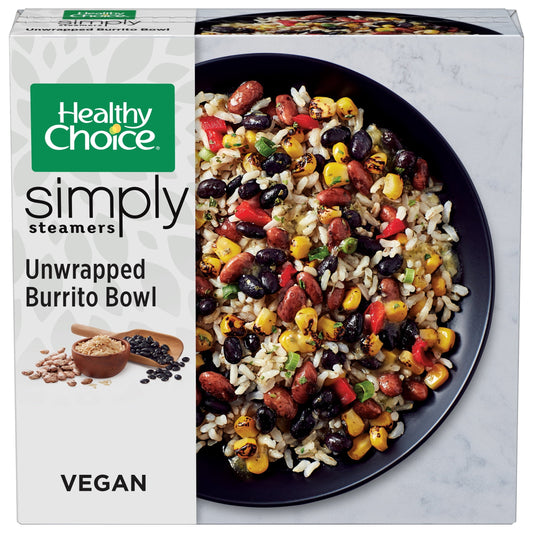 Healthy Choice Simply Steamers Unwrapped Burrito Bowl Frozen Meal, 9 oz (Frozen)