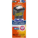 Hefty Cart Liner Trash Bags, 65 Gallon, 10 Bags