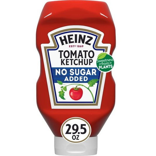 Heinz Tomato Ketchup with No Sugar Added, 29.5 oz Bottle