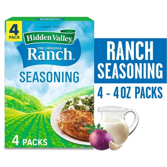 Hidden Valley Gluten Free, Keto-Friendly Original Ranch Salad Dressing & Seasoning Mix, 4 Packets