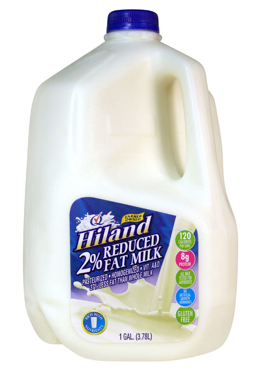 Hiland 2% Reduced Fat Milk, Gallon, 128 fl oz