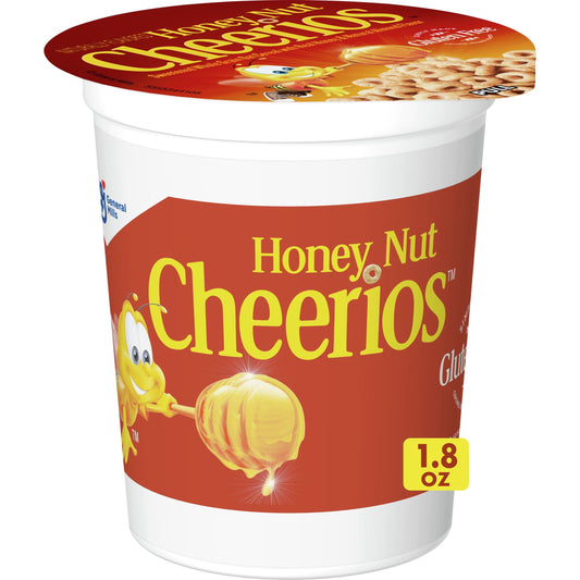 Honey Nut Cheerios Heart Healthy Cereal Cup, 1.8 OZ Single Serve Cereal Cup