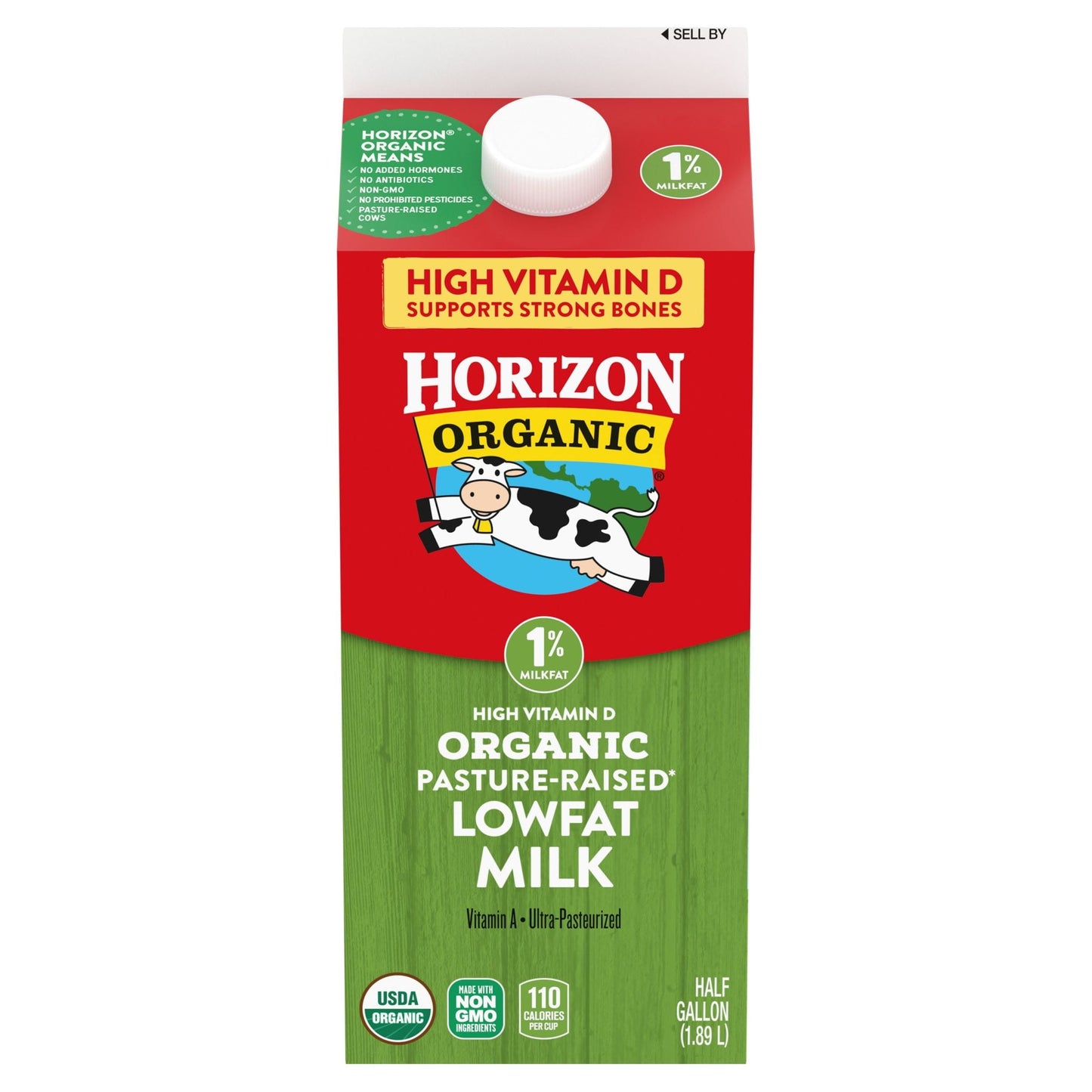 Horizon Organic 1% Lowfat High Vitamin D Milk, Half Gallon