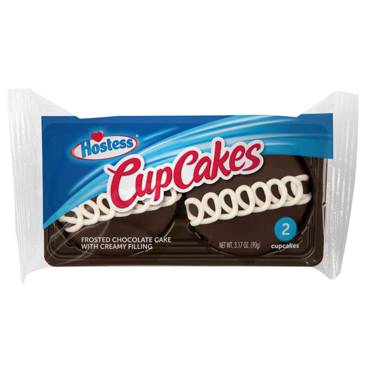 Hostess Chocolate Cupcakes, Single Serve, 2 Count, 3.17 oz