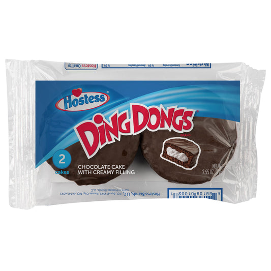 Hostess Chocolate Ding Dongs, Single Serve, 2 Count, 2.55 oz