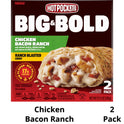 Hot Pockets Frozen Snacks, Big and Bold Chicken Bacon Ranch, 2 Giant Sandwiches