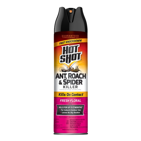 Hot Shot Ant, Roach & Spider Killer with Fresh Floral Scent 17.5 Fluid Ounces