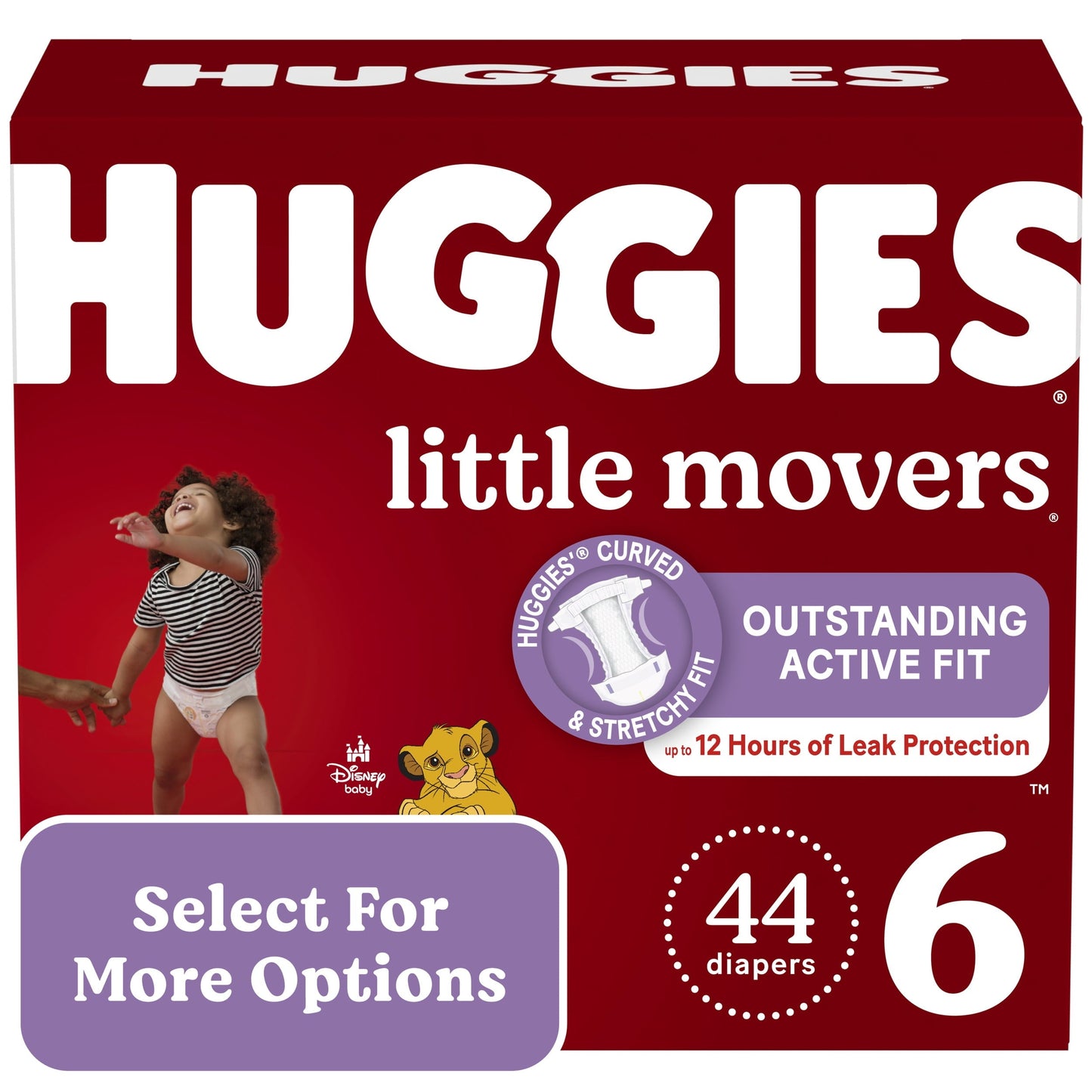 Huggies Little Movers Baby Diapers, Size 6, 44 Ct (Select for More Options)