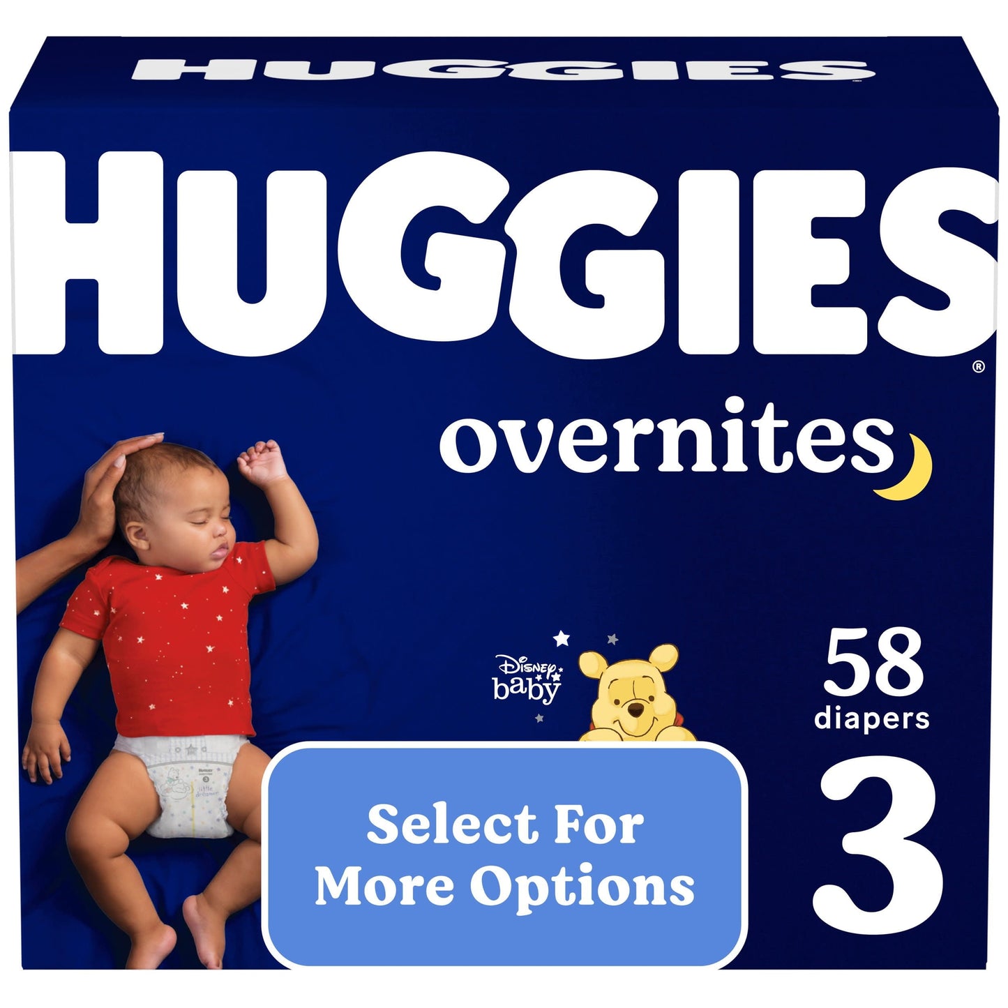 Huggies Overnites Nighttime Diapers, Size 3, 58 Ct (Select for More Options)