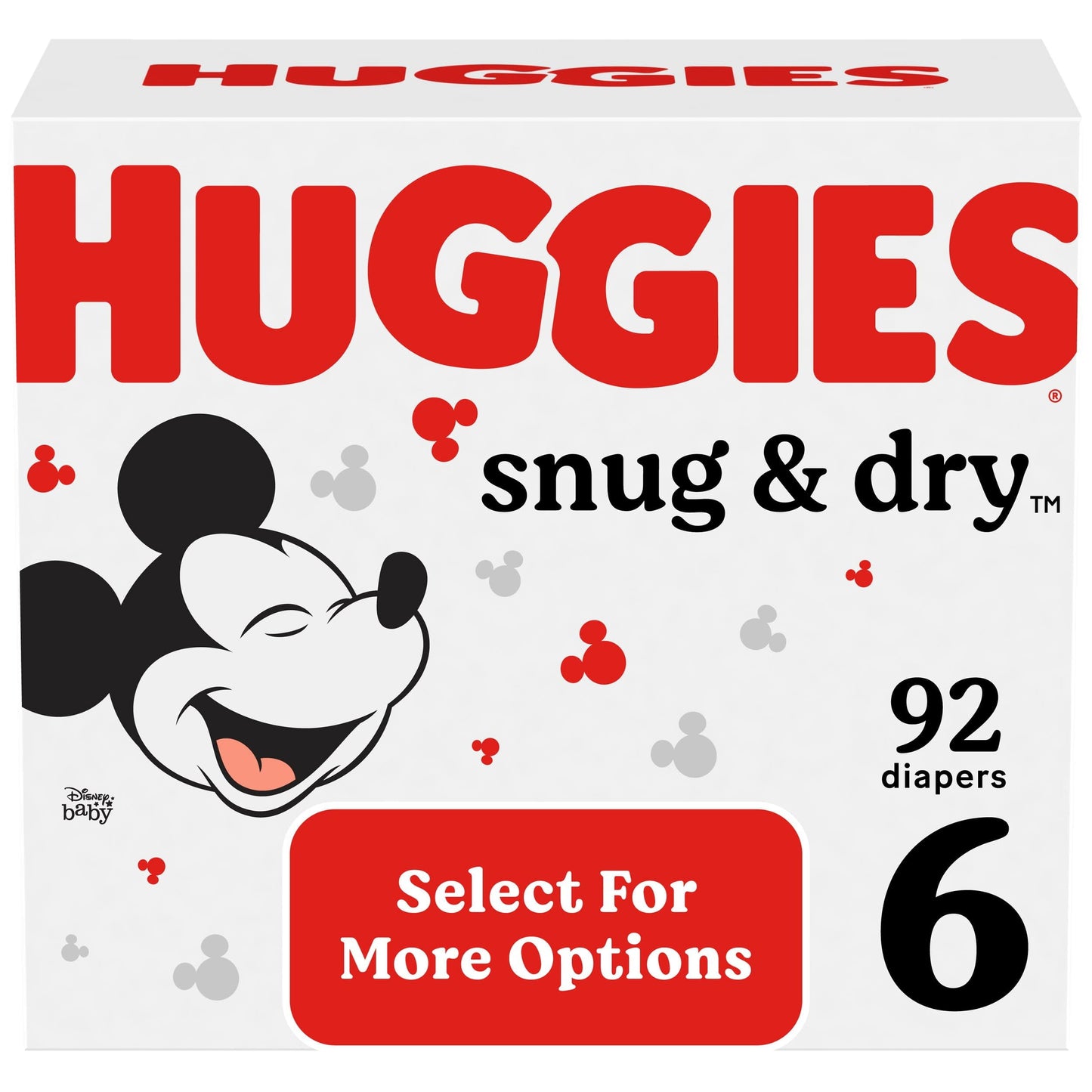 Huggies Snug & Dry Baby Diapers, Size 6, 124 Ct