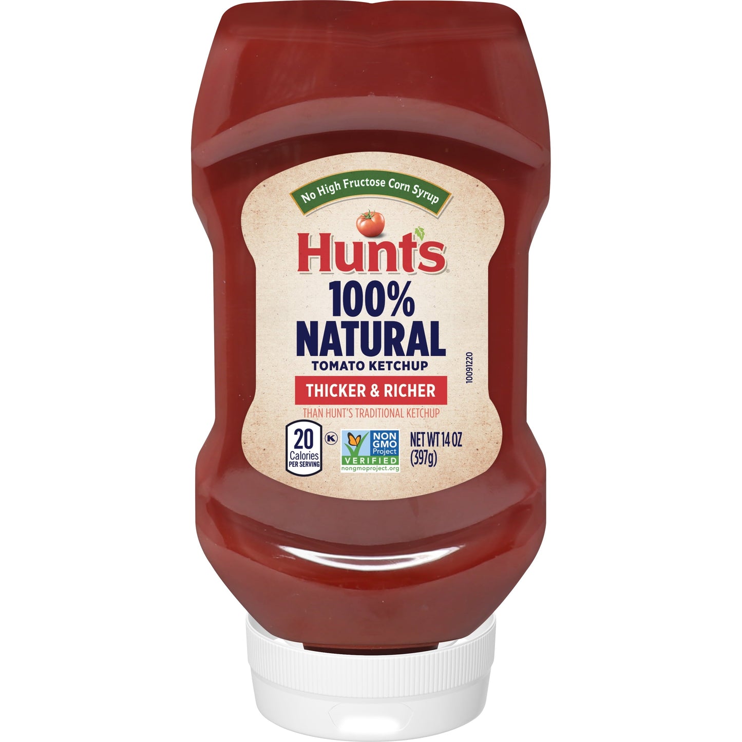 Hunt's 100% Natural Tomato Ketchup, 14 oz Bottle