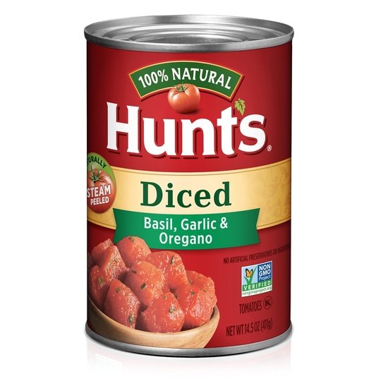 Hunt's Diced Tomatoes with Basil, Garlic & Oregano, 14.5 oz