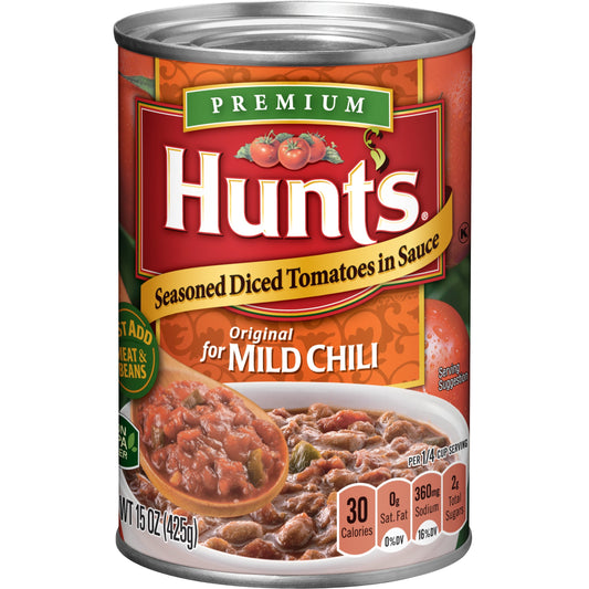 Hunt's Mild Chili Seasoned, Tomato Sauce, 15 Oz Can