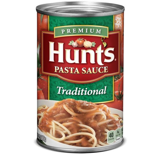 Hunt's Traditional Pasta Sauce, 100% Natural Tomato Sauce, Spaghetti Sauce, 24 oz