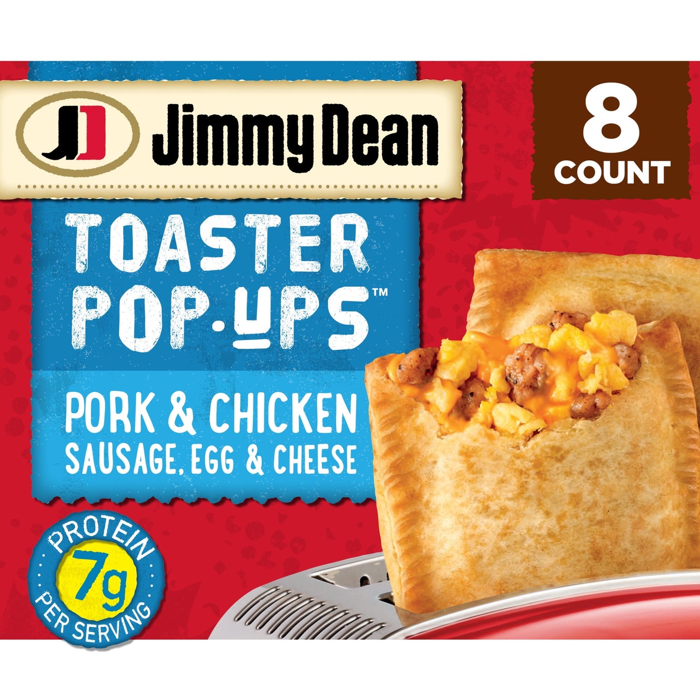 Jimmy Dean, Sausage, Egg & Cheese, Toaster Pop-Ups, 18.4 oz, 8 Count (Frozen)