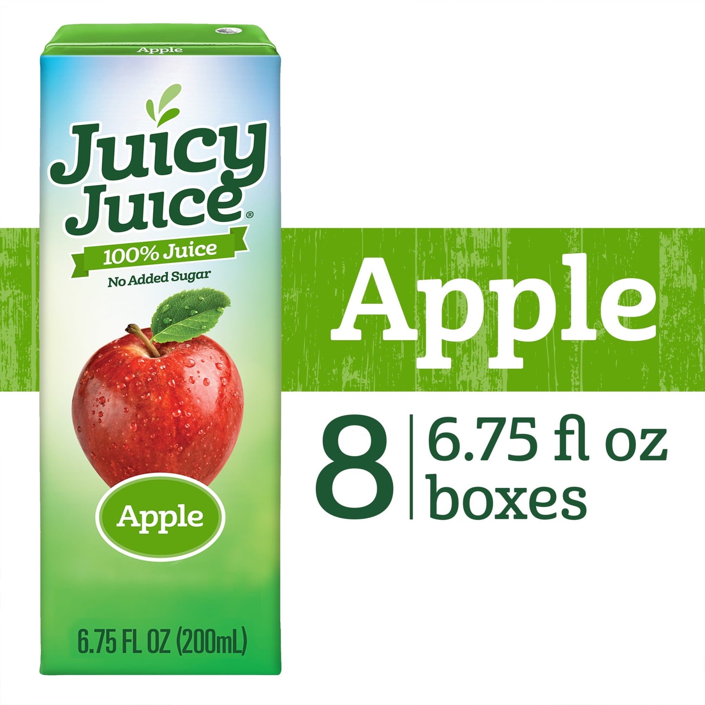 Juicy Juice 100% Juice, Apple Juice, 8 Count, 6.75 FL OZ Juice Boxes