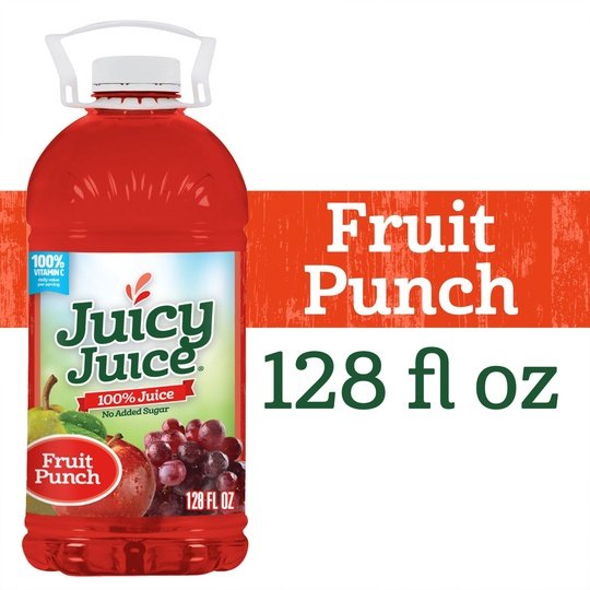 Juicy Juice 100% Juice, Fruit Punch, 128 FL OZ Bottle