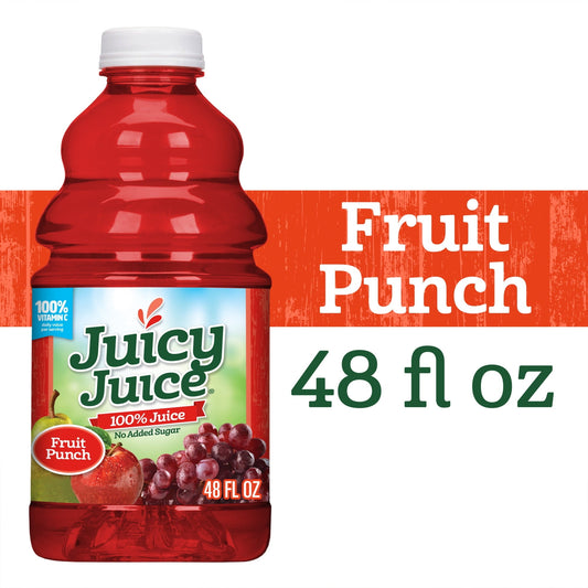 Juicy Juice 100% Juice, Fruit Punch, 48 FL OZ Bottle