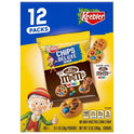 Keebler Chips Deluxe Minis Cookies with M&M's Minis Snack Bags , 12 Count