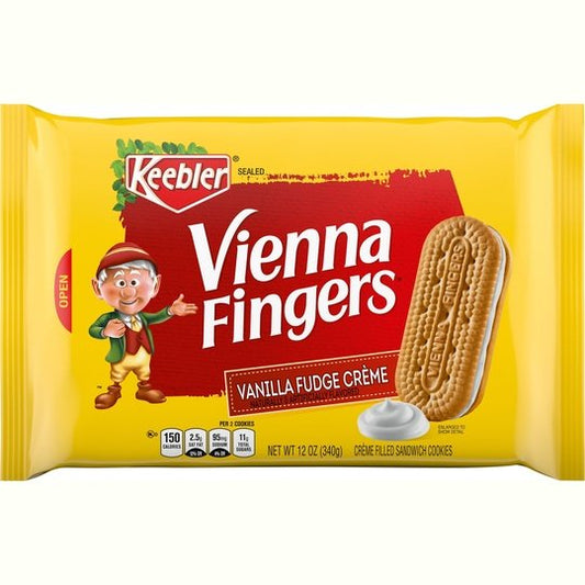 Keebler Vienna Fingers Vanilla Fudge Creme Cookies, 12 oz