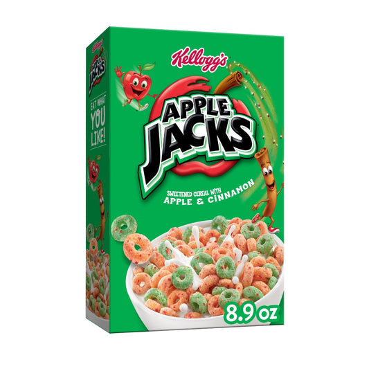 Kellogg's Apple Jacks Original Breakfast Cereal, 8.9 oz Box