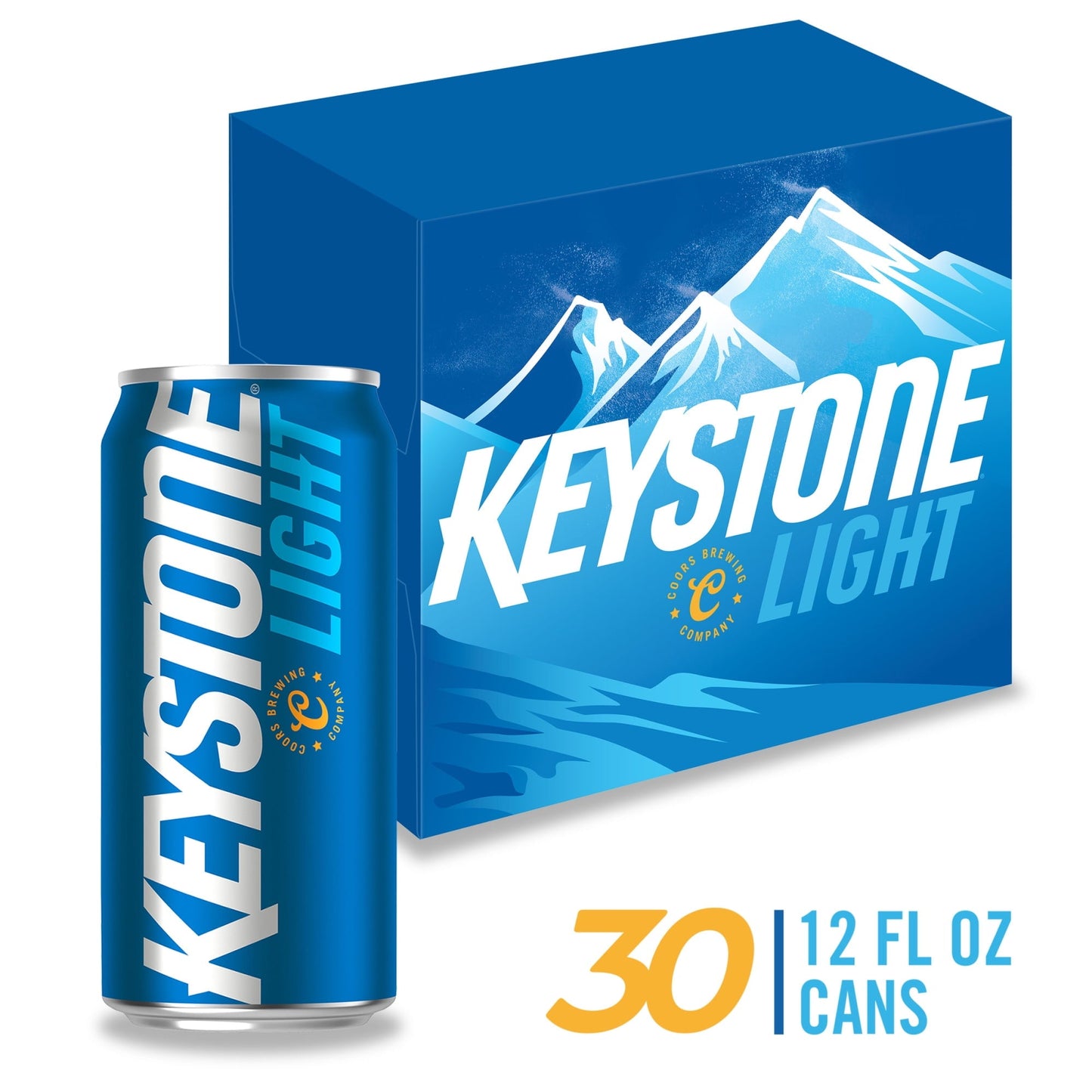 Keystone Light Lager Beer, 30 Pack, 12 fl oz Cans, 4.1% ABV