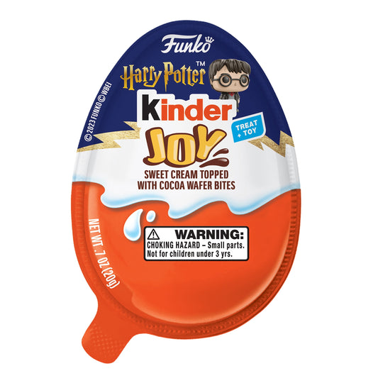 Kinder Joy Eggs, Harry Potter Funko Collection, Sweet Cream and Chocolatey Wafers, 1 Egg