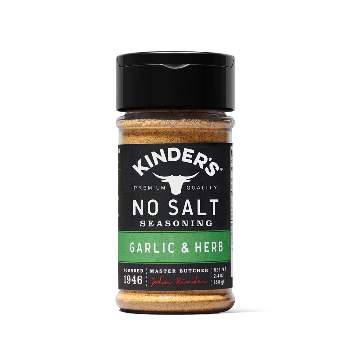 Kinder's No Salt Garlic & Herb Premium Quality Seasoning, 2.4oz