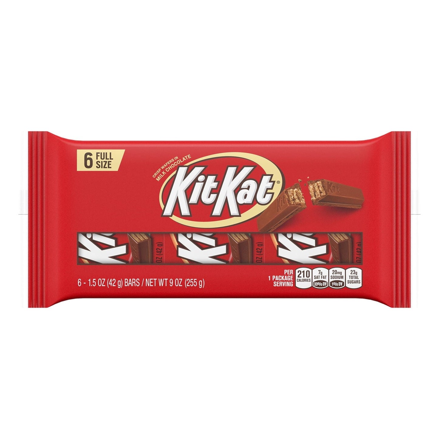 Kit Kat® Milk Chocolate Wafer Candy, Bars 1.5 oz, 6 Count