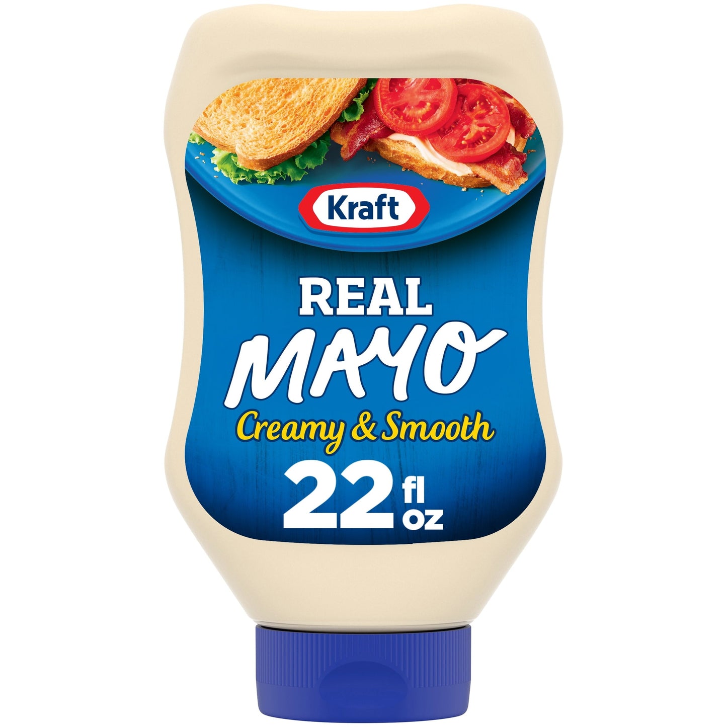 Kraft Real Mayo Creamy & Smooth Mayonnaise Squeeze Bottle, 22 fl oz