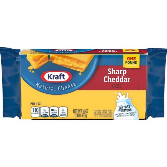 Kraft Sharp Cheddar Cheese, 16 oz Block