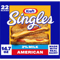 Kraft Singles 2% Milk American Cheese Slices, 22 Ct Pk