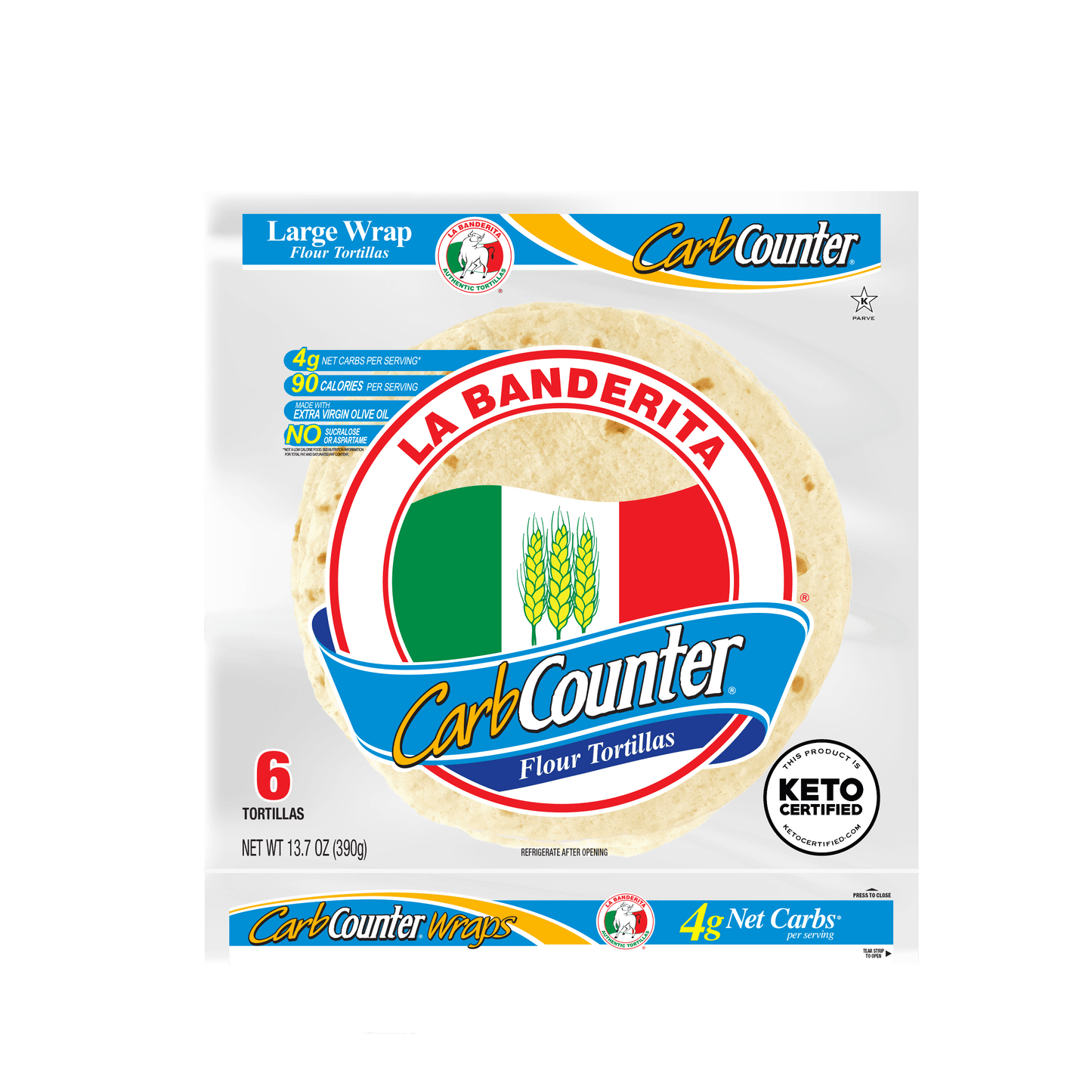 La Banderita, Carb Counter 10" Wraps 6ct