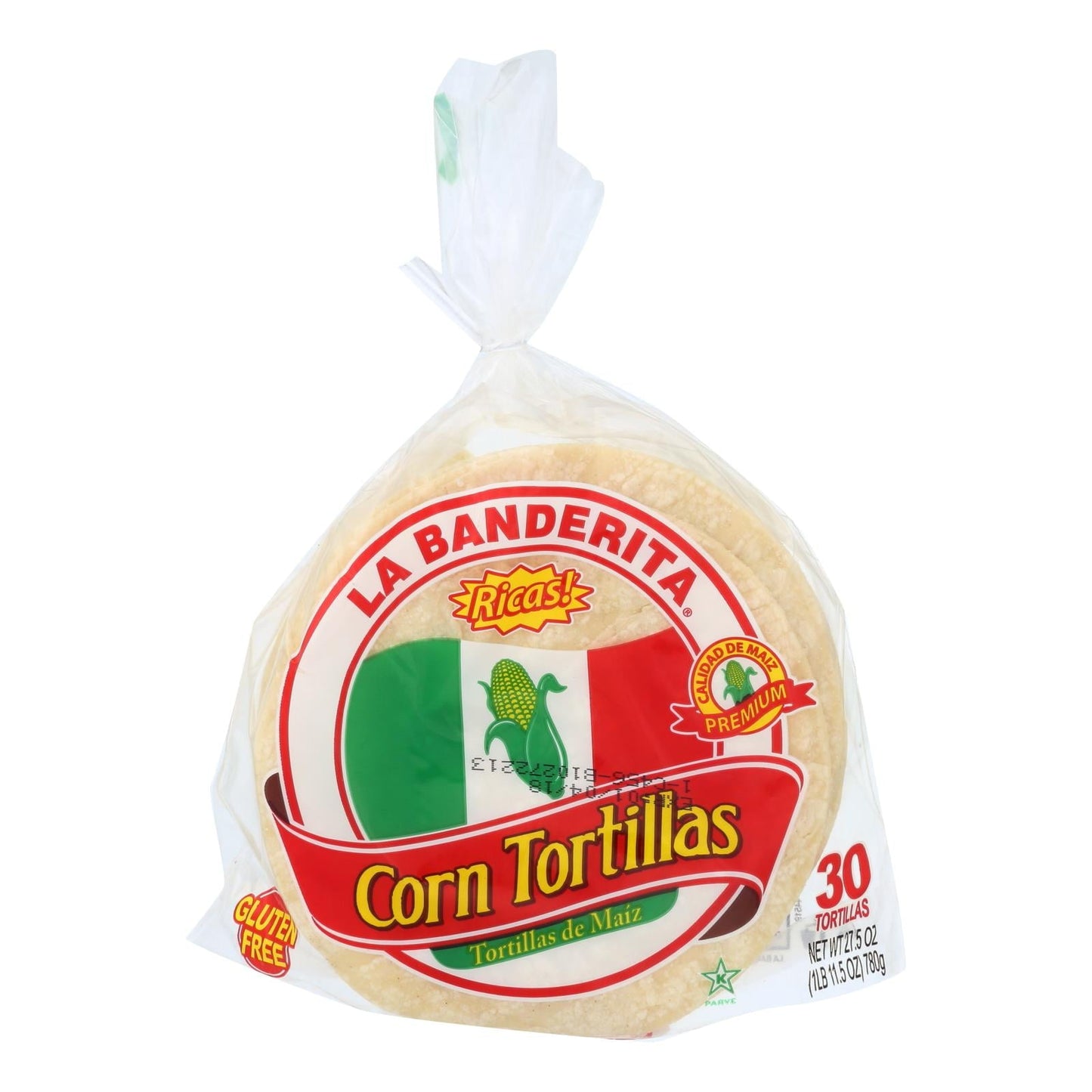 La Banderita White Corn Tortillas, 30 count, Regular Size, 24.9 oz