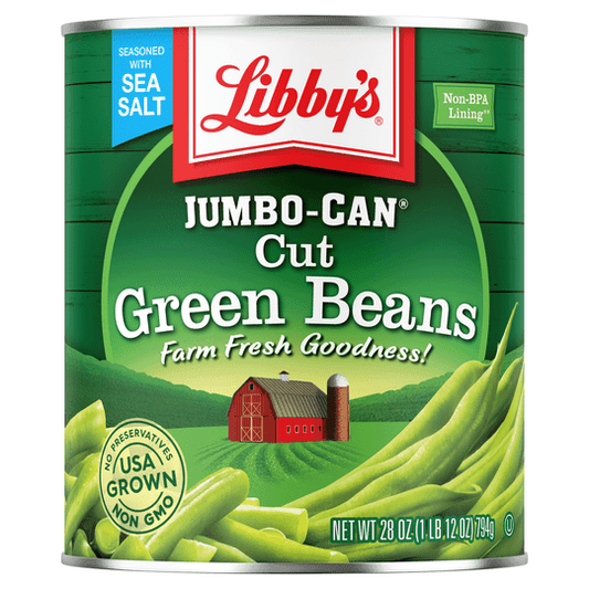 Libby's Canned Cut Green Beans, 28 oz Can