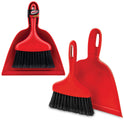 Libman Whisk Broom with Dust Pan -Red