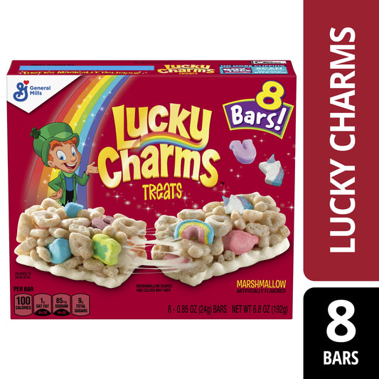 Lucky Charms Treat Bars, Limited Edition St. Patrickâs Day Packaging, 6.8 oz, 8 ct
