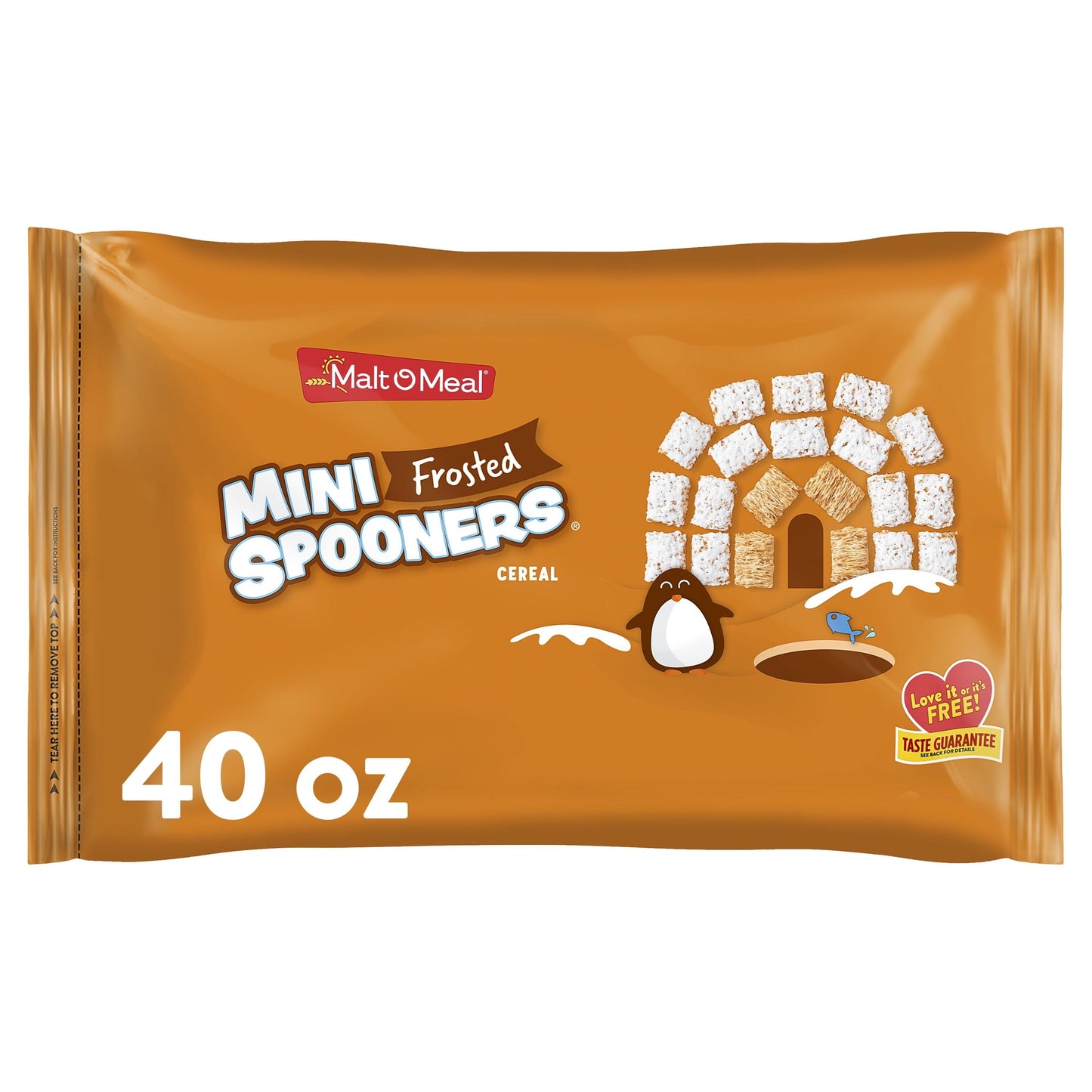 Malt-O-Meal Frosted Mini Spooners Shredded Wheat Cereal, 40 OZ Bag