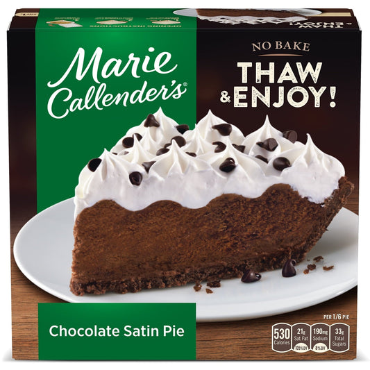 Marie Callender's Chocolate Satin Pie, 25.6 oz (Frozen)